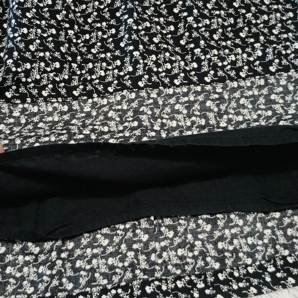 Mudd Women's Floral Flare Strapless Dress Size Small Black and White - Picture 4 of 5